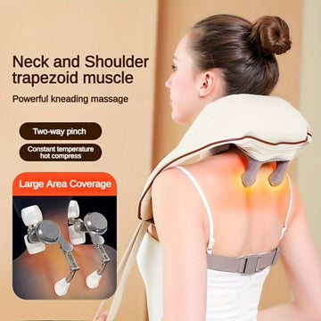 Professional Wireless Neck, Shoulder and Back Massager | جهاز تدليك احترافي لاسلكي للرقبة والكتفين والظهر